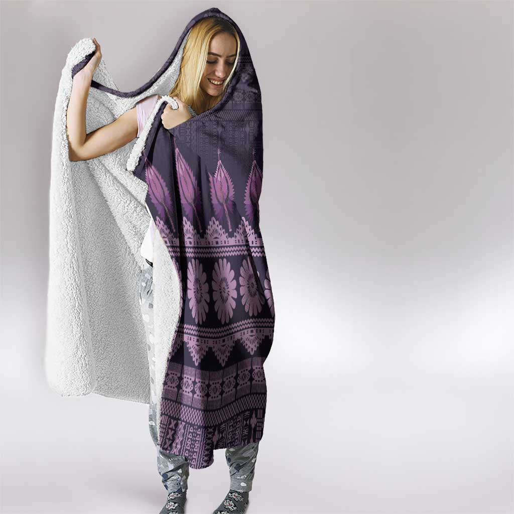 Bula Fiji Iri ni Meke Hooded Blanket Lokaloka Fijian Masi LT14 - Polynesian Pride