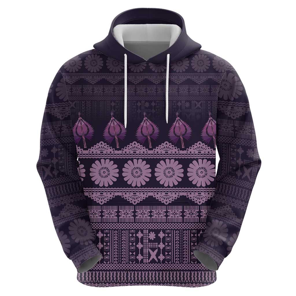 Bula Fiji Iri ni Meke Hoodie Lokaloka Fijian Masi LT14 - Polynesian Pride