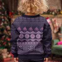Bula Fiji Iri ni Meke Kid Ugly Christmas Sweater Lokaloka Fijian Masi LT14 - Polynesian Pride