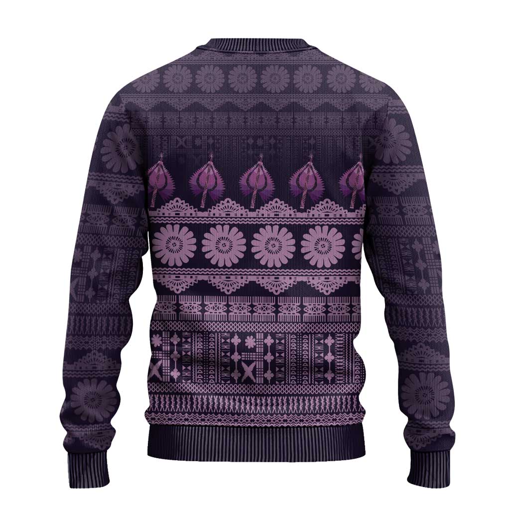 Bula Fiji Iri ni Meke Ugly Christmas Sweater Lokaloka Fijian Masi LT14 - Polynesian Pride