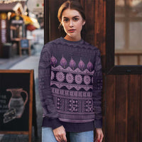 Bula Fiji Iri ni Meke Ugly Christmas Sweater Lokaloka Fijian Masi LT14 - Polynesian Pride