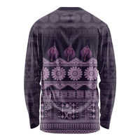 Bula Fiji Iri ni Meke Long Sleeve Shirt Lokaloka Fijian Masi LT14 - Polynesian Pride