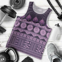 Bula Fiji Iri ni Meke Men Tank Top Lokaloka Fijian Masi LT14 - Polynesian Pride