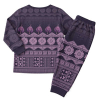 Bula Fiji Iri ni Meke Christmas Pajama Set Lokaloka Fijian Masi LT14 - Polynesian Pride