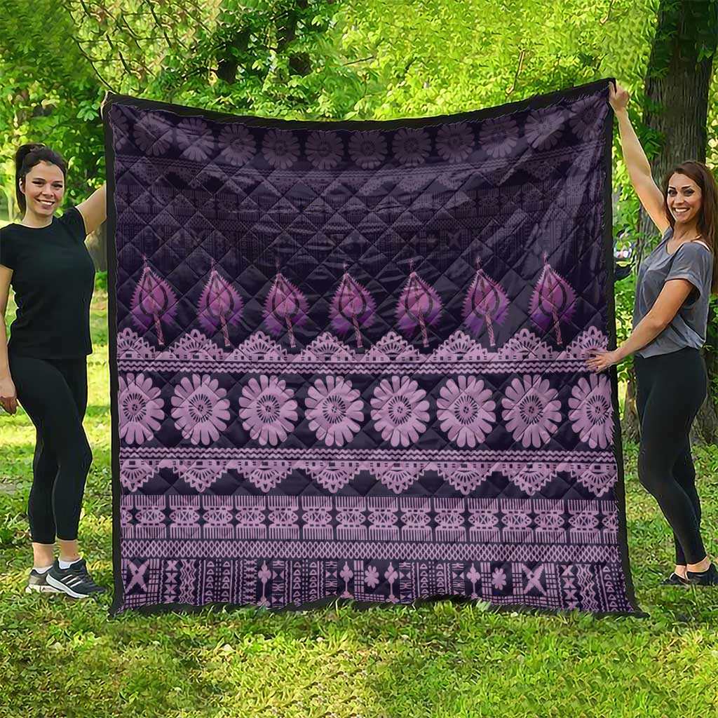 Bula Fiji Iri ni Meke Quilt Lokaloka Fijian Masi LT14 - Polynesian Pride