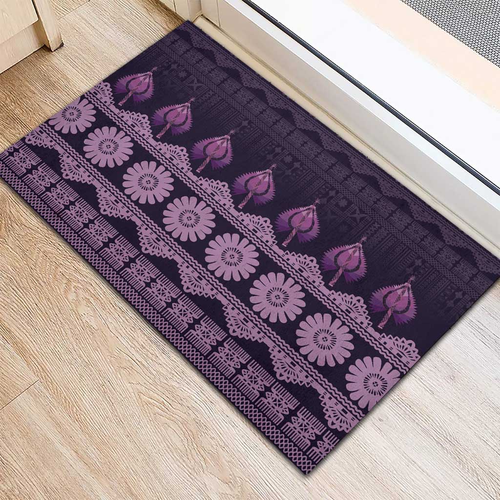 Bula Fiji Iri ni Meke Rubber Doormat Lokaloka Fijian Masi LT14 - Polynesian Pride