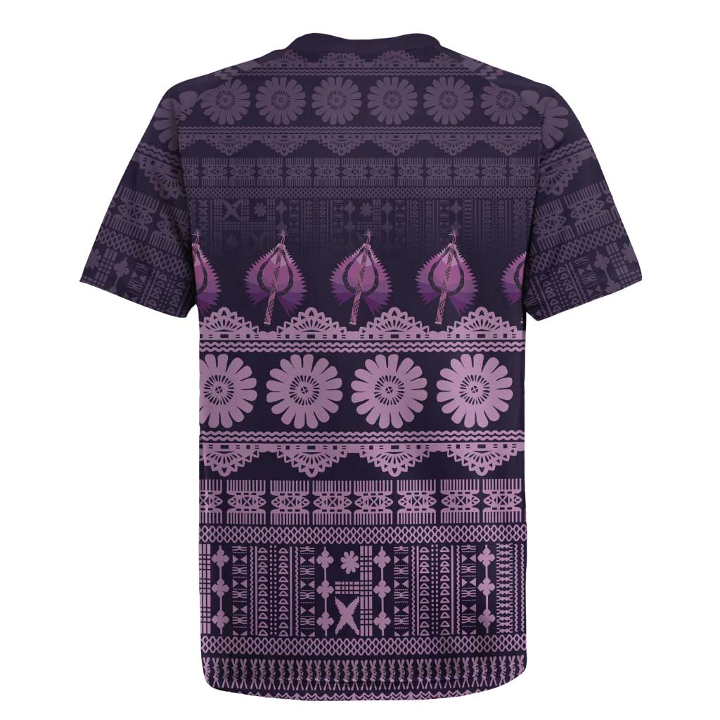Bula Fiji Iri ni Meke Rugby Jersey Lokaloka Fijian Masi LT14 - Polynesian Pride