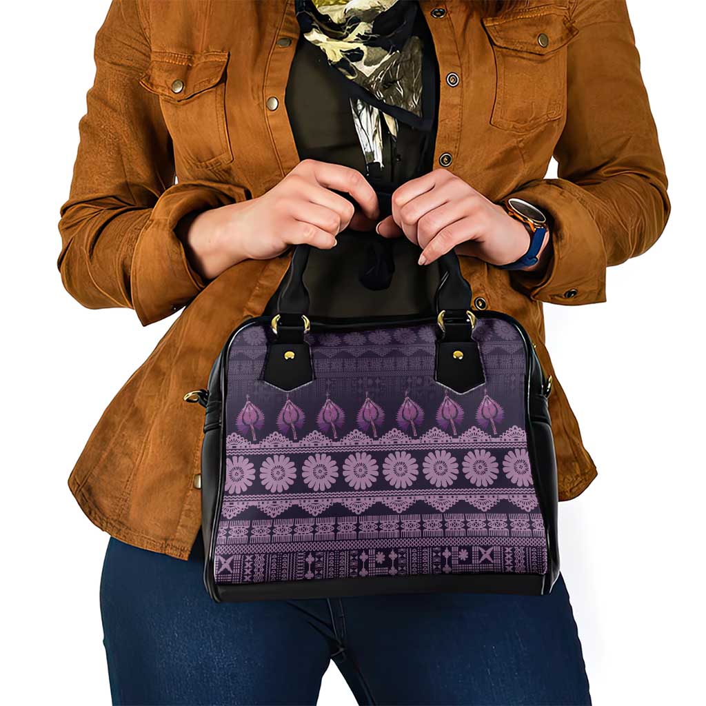 Bula Fiji Iri ni Meke Shoulder Handbag Lokaloka Fijian Masi LT14 - Polynesian Pride