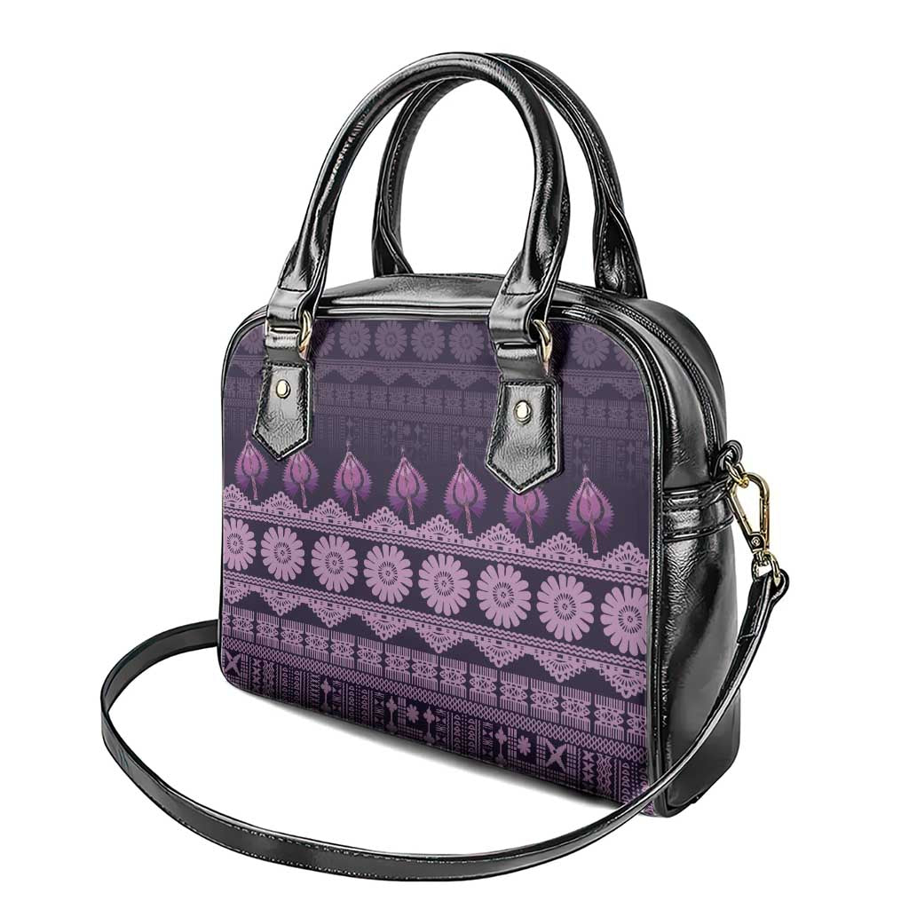 Bula Fiji Iri ni Meke Shoulder Handbag Lokaloka Fijian Masi LT14 - Polynesian Pride