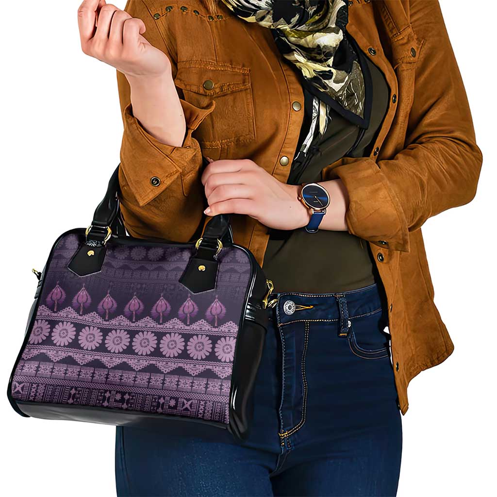 Bula Fiji Iri ni Meke Shoulder Handbag Lokaloka Fijian Masi LT14 - Polynesian Pride