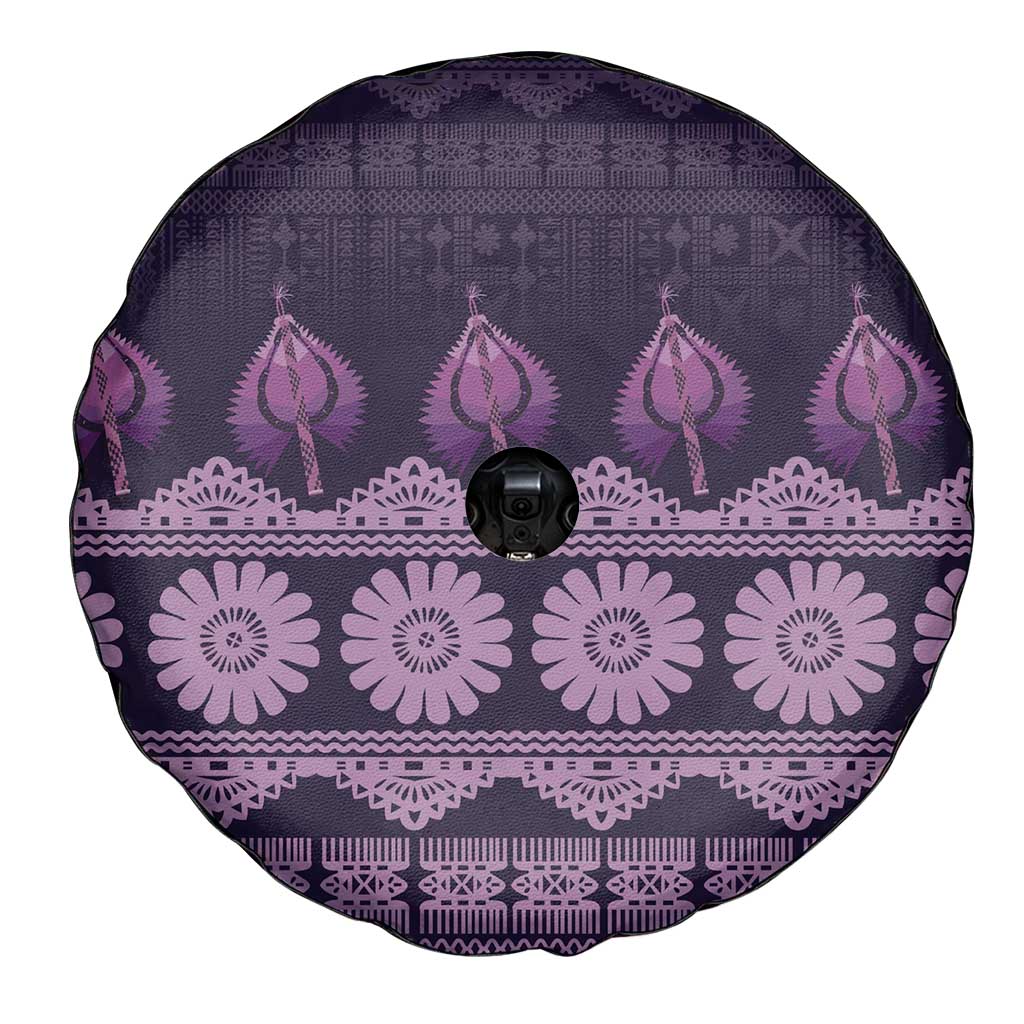 Bula Fiji Iri ni Meke Spare Tire Cover Lokaloka Fijian Masi LT14 - Polynesian Pride
