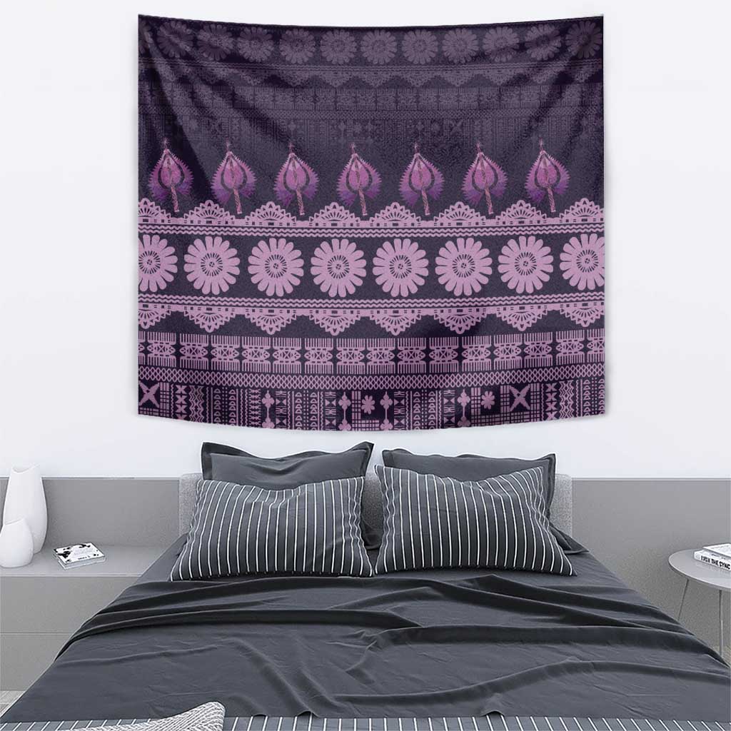 Bula Fiji Iri ni Meke Tapestry Lokaloka Fijian Masi LT14 - Polynesian Pride