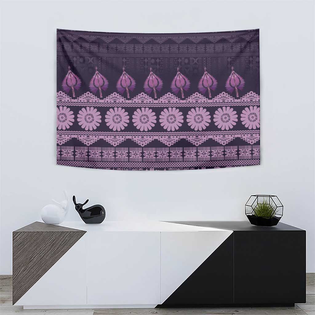 Bula Fiji Iri ni Meke Tapestry Lokaloka Fijian Masi LT14 - Polynesian Pride