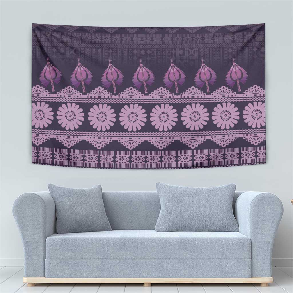 Bula Fiji Iri ni Meke Tapestry Lokaloka Fijian Masi LT14 - Polynesian Pride