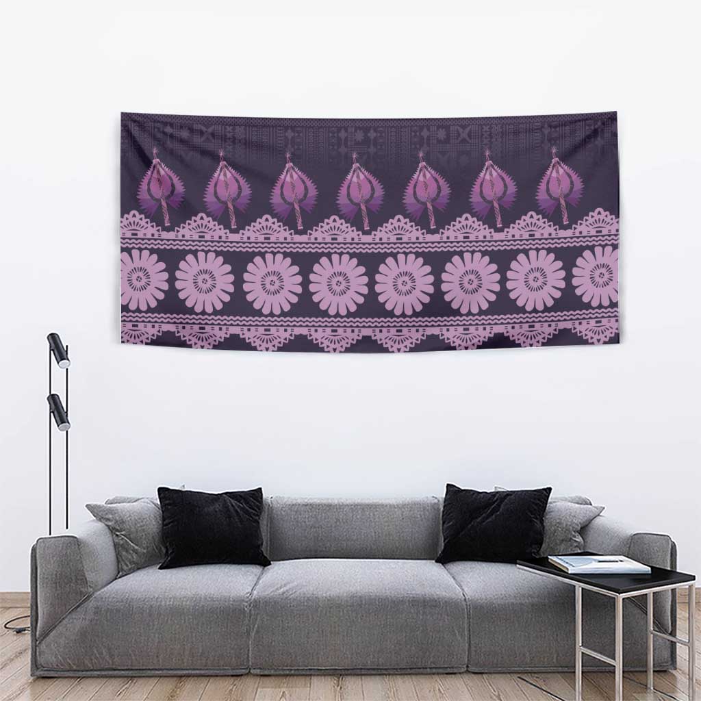 Bula Fiji Iri ni Meke Tapestry Lokaloka Fijian Masi LT14 - Polynesian Pride