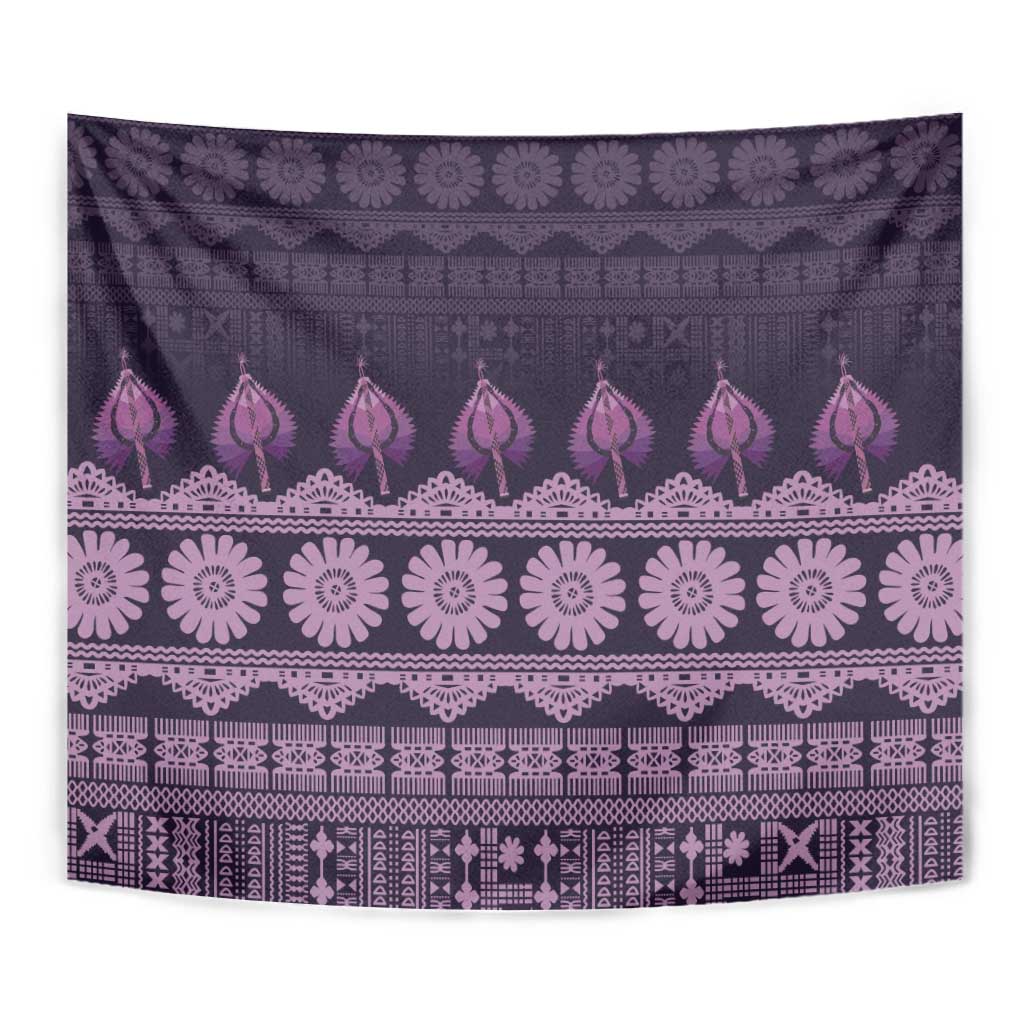 Bula Fiji Iri ni Meke Tapestry Lokaloka Fijian Masi LT14 - Polynesian Pride