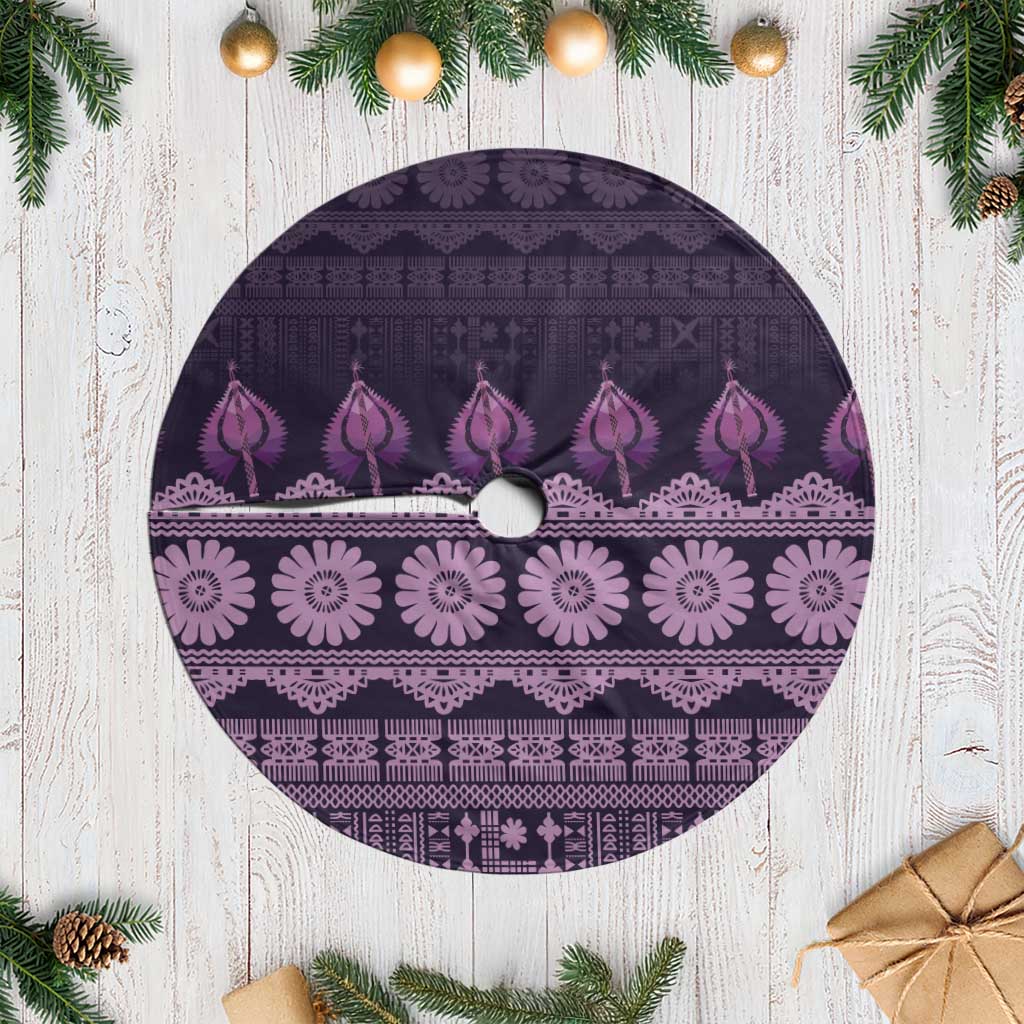Bula Fiji Iri ni Meke Tree Skirt Lokaloka Fijian Masi LT14 Casual Purple - Polynesian Pride