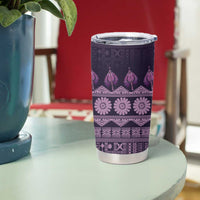Bula Fiji Iri ni Meke Tumbler Cup Lokaloka Fijian Masi LT14 - Polynesian Pride