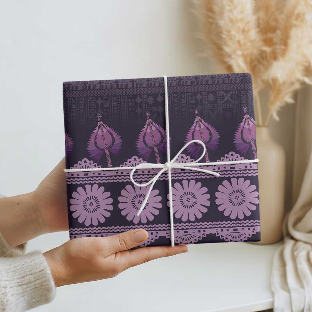 Bula Fiji Iri ni Meke Wrapping Paper Lokaloka Fijian Masi LT14 - Polynesian Pride