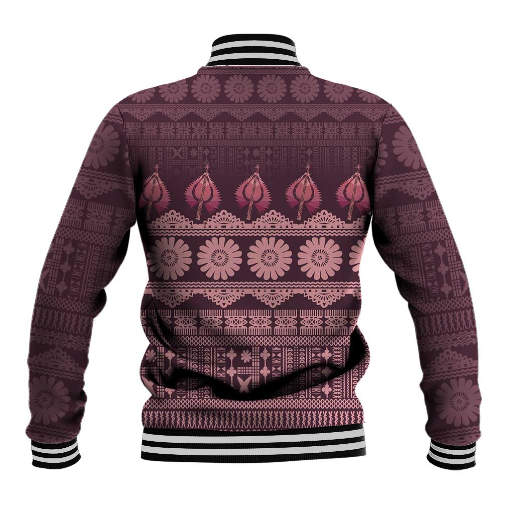 Bula Fiji Iri ni Meke Baseball Jacket Piqi Fijian Masi - Polynesian Pride