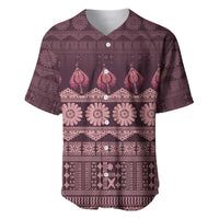 Bula Fiji Iri ni Meke Baseball Jersey Piqi Fijian Masi - Polynesian Pride