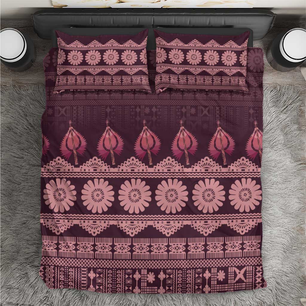 Bula Fiji Iri ni Meke Bedding Set Piqi Fijian Masi - Polynesian Pride