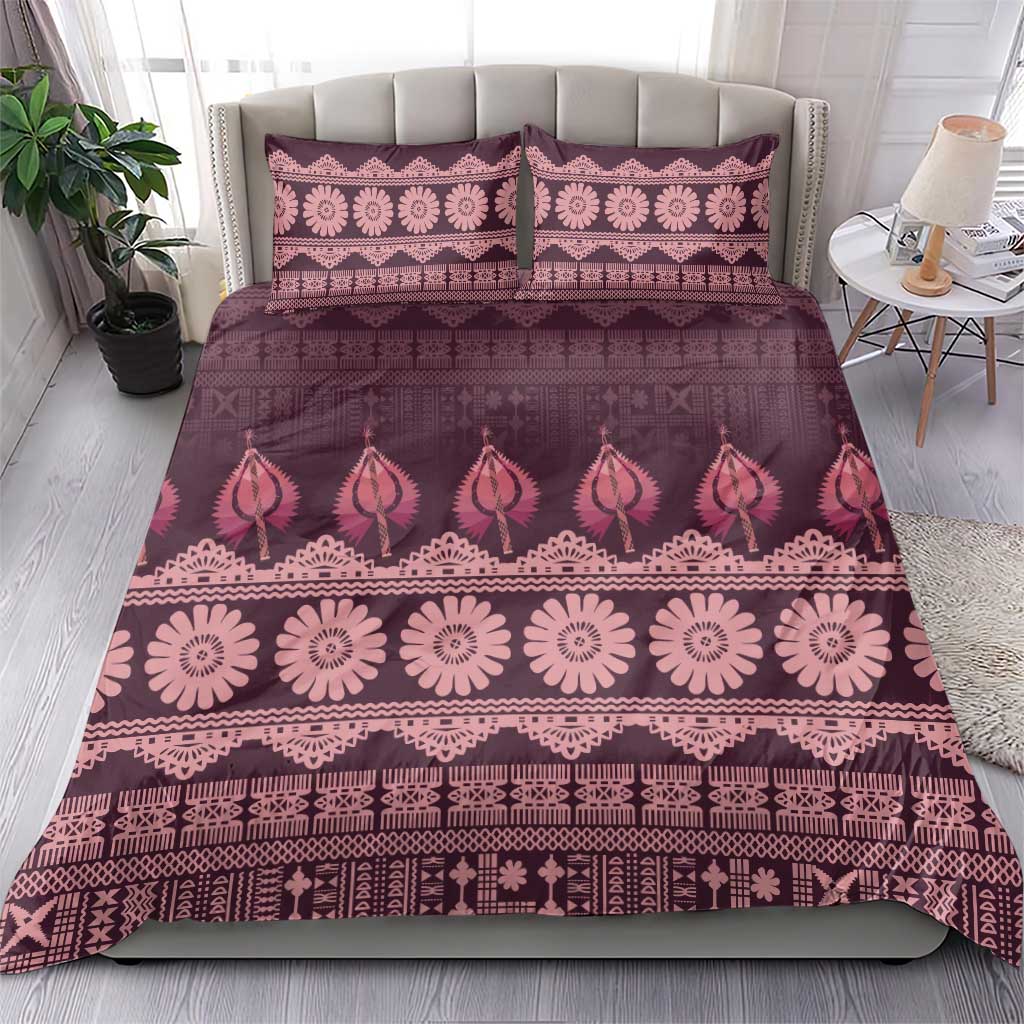 Bula Fiji Iri ni Meke Bedding Set Piqi Fijian Masi - Polynesian Pride