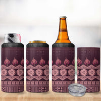 Bula Fiji Iri ni Meke 4 in 1 Can Cooler Tumbler Piqi Fijian Masi LT14 - Polynesian Pride