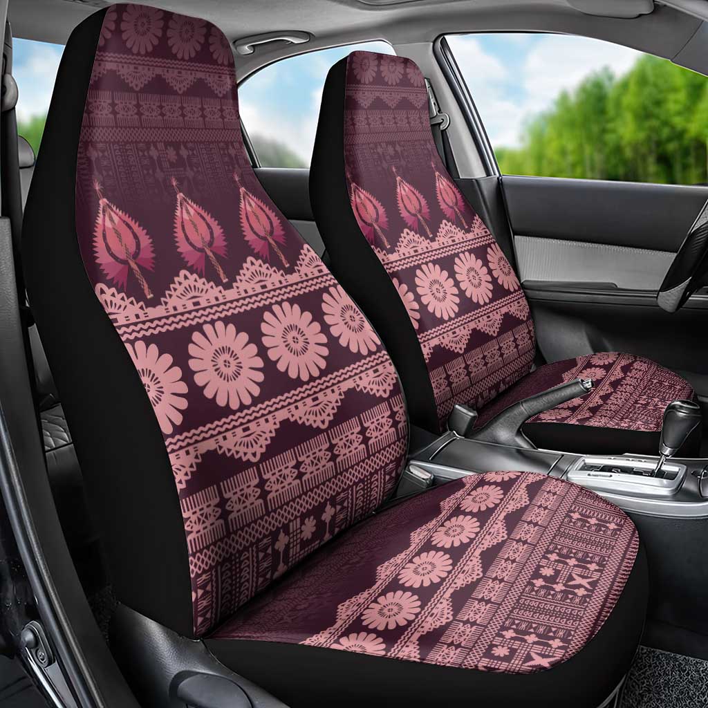 Bula Fiji Iri ni Meke Car Seat Cover Piqi Fijian Masi LT14 - Polynesian Pride
