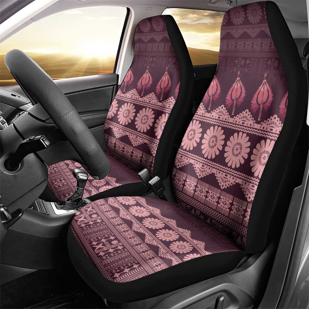 Bula Fiji Iri ni Meke Car Seat Cover Piqi Fijian Masi LT14 - Polynesian Pride