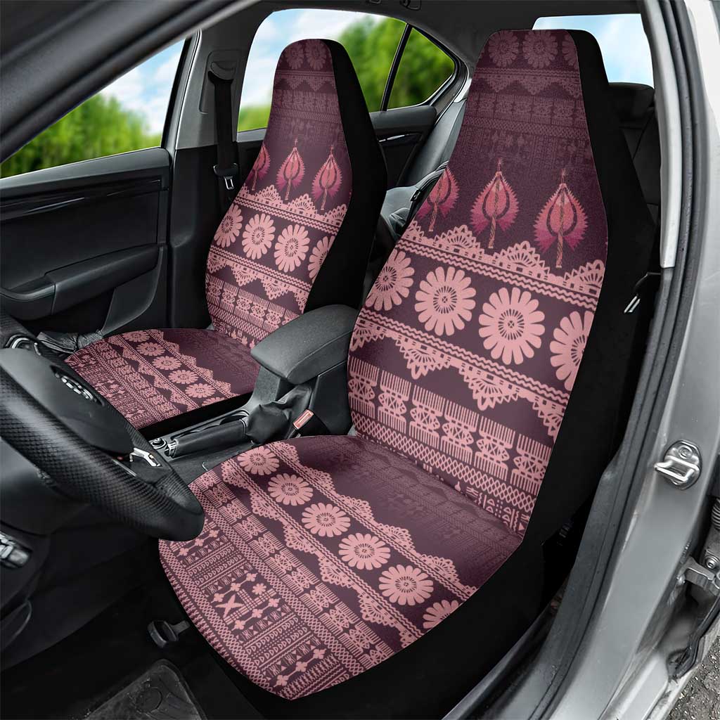 Bula Fiji Iri ni Meke Car Seat Cover Piqi Fijian Masi LT14 - Polynesian Pride
