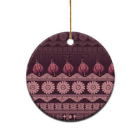 Bula Fiji Iri ni Meke Ceramic Ornament Piqi Fijian Masi - Polynesian Pride