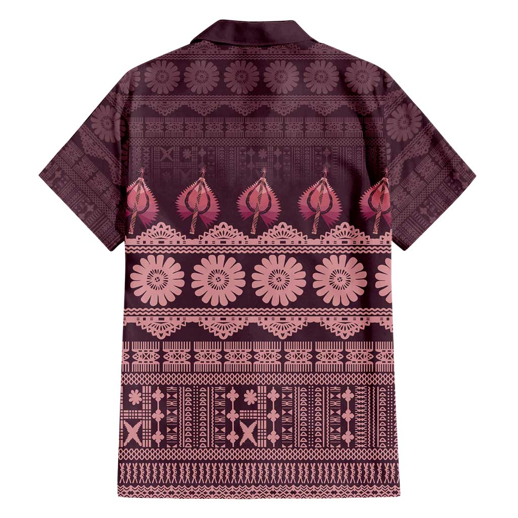 Bula Fiji Iri ni Meke Family Matching Off Shoulder Maxi Dress and Hawaiian Shirt Piqi Fijian Masi LT14 - Polynesian Pride