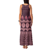 Bula Fiji Iri ni Meke Family Matching Tank Maxi Dress and Hawaiian Shirt Piqi Fijian Masi LT14 - Polynesian Pride