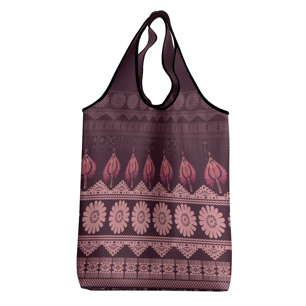 Bula Fiji Iri ni Meke Grocery Bag Piqi Fijian Masi - Polynesian Pride