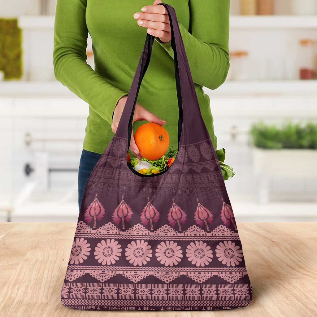 Bula Fiji Iri ni Meke Grocery Bag Piqi Fijian Masi - Polynesian Pride
