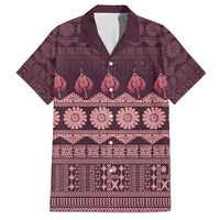 Bula Fiji Iri ni Meke Hawaiian Shirt Piqi Fijian Masi LT14 Pink - Polynesian Pride
