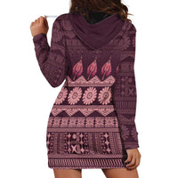 Bula Fiji Iri ni Meke Hoodie Dress Piqi Fijian Masi LT14 - Polynesian Pride