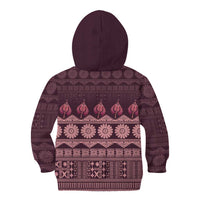 Bula Fiji Iri ni Meke Kid Hoodie Piqi Fijian Masi LT14 - Polynesian Pride