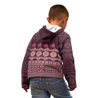 Bula Fiji Iri ni Meke Kid Hoodie Piqi Fijian Masi LT14 - Polynesian Pride