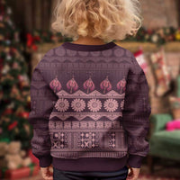 Bula Fiji Iri ni Meke Kid Ugly Christmas Sweater Piqi Fijian Masi LT14 - Polynesian Pride