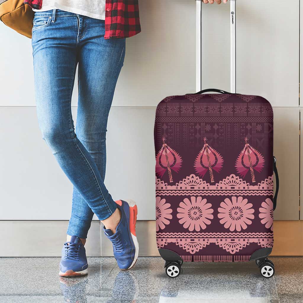 Bula Fiji Iri ni Meke Luggage Cover Piqi Fijian Masi LT14 - Polynesian Pride