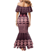 Bula Fiji Iri ni Meke Mermaid Dress Piqi Fijian Masi LT14 - Polynesian Pride
