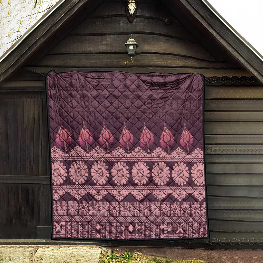 Bula Fiji Iri ni Meke Quilt Piqi Fijian Masi - Polynesian Pride