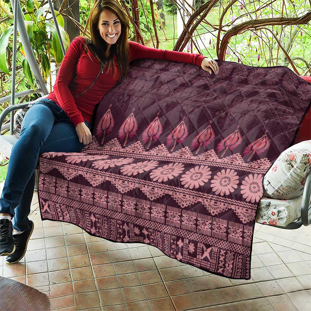 Bula Fiji Iri ni Meke Quilt Piqi Fijian Masi - Polynesian Pride