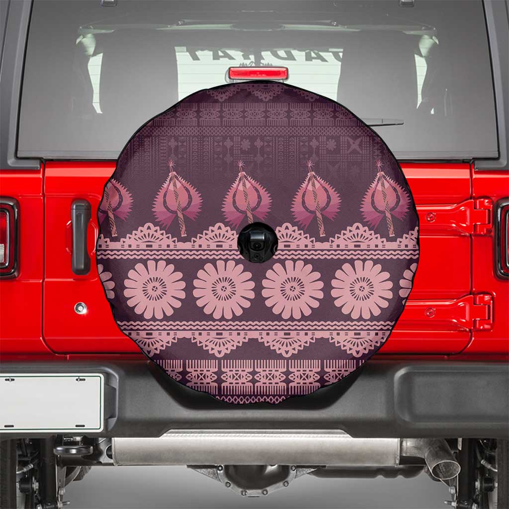 Bula Fiji Iri ni Meke Spare Tire Cover Piqi Fijian Masi LT14 - Polynesian Pride