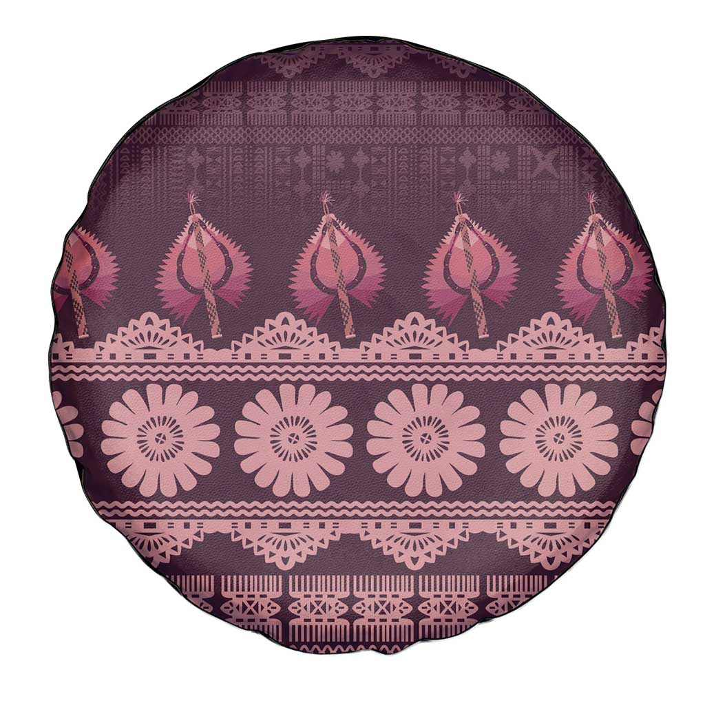 Bula Fiji Iri ni Meke Spare Tire Cover Piqi Fijian Masi LT14 - Polynesian Pride