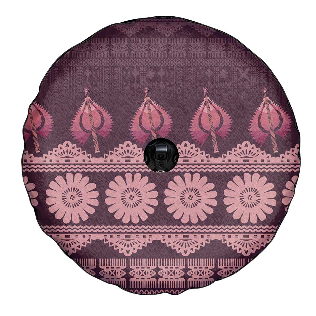Bula Fiji Iri ni Meke Spare Tire Cover Piqi Fijian Masi LT14 - Polynesian Pride
