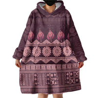 Bula Fiji Iri ni Meke Wearable Blanket Hoodie Piqi Fijian Masi LT14 - Polynesian Pride