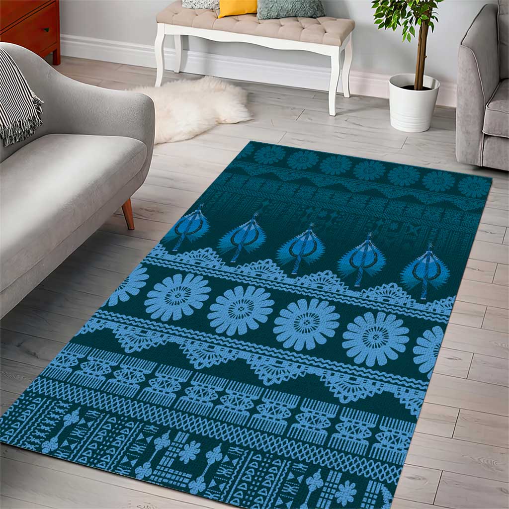 Bula Fiji Iri ni Meke Area Rug Karakarawa Fijian Masi - Polynesian Pride